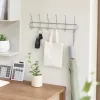 Silver metal hook rack and calculator multi-functional wall-mounted storage rack details Picture